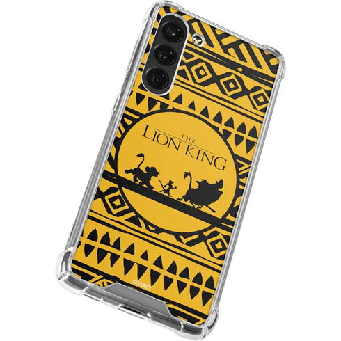 Disney The Lion King Simba Timon and Pumba Tribal Print Galaxy S24 FE Clear Case