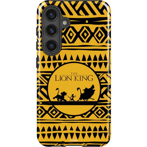 Disney The Lion King Simba Timon and Pumba Tribal Print Galaxy S25 Impact Case