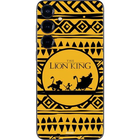 Disney The Lion King Simba Timon and Pumba Tribal Print Galaxy S25 Plus Skin