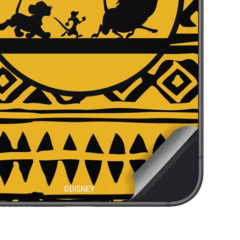 Disney The Lion King Simba Timon and Pumba Tribal Print Galaxy S25 Plus Skin