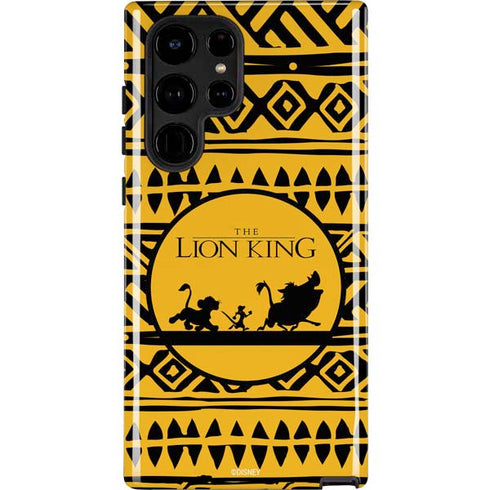 Disney The Lion King Simba Timon and Pumba Tribal Print Galaxy S25 Ultra Impact Case