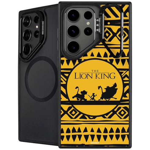 Disney The Lion King Simba Timon and Pumba Tribal Print Galaxy S25 Ultra Kickstand Case
