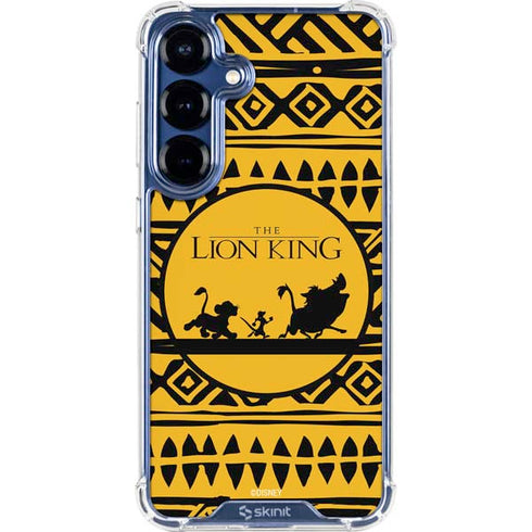 Disney The Lion King Simba Timon and Pumba Tribal Print Galaxy S25 Plus Clear Case