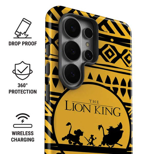 Disney The Lion King Simba Timon and Pumba Tribal Print Galaxy S26 Ultra Impact Case