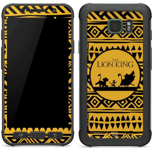 Disney The Lion King Simba Timon and Pumba Tribal Print Galaxy S7 Active Skin