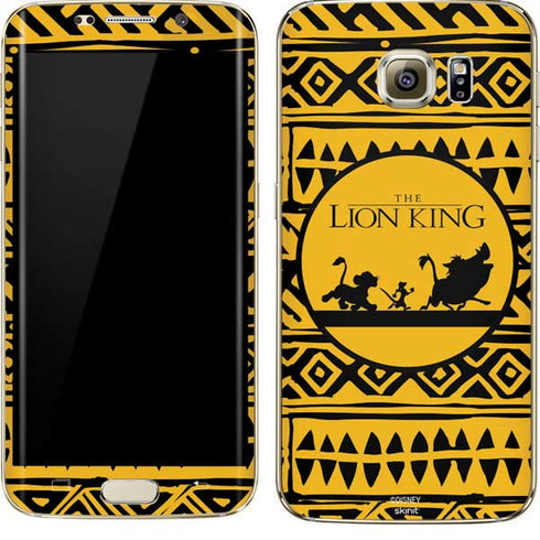 Disney The Lion King Simba Timon and Pumba Tribal Print Galaxy S7 Edge Skin