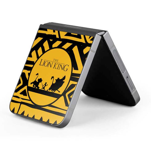Disney The Lion King Simba Timon and Pumba Tribal Print Galaxy Z Flip6 Skin