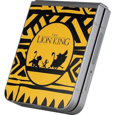 Disney The Lion King Simba Timon and Pumba Tribal Print Galaxy Z Flip6 Skin