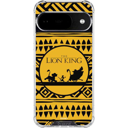 Disney The Lion King Simba Timon and Pumba Tribal Print Google Pixel 10 Clear Case