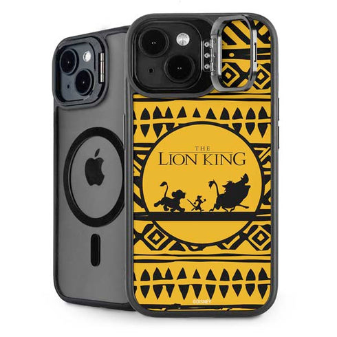 Disney The Lion King Simba Timon and Pumba Tribal Print iPhone 14 Kickstand Case