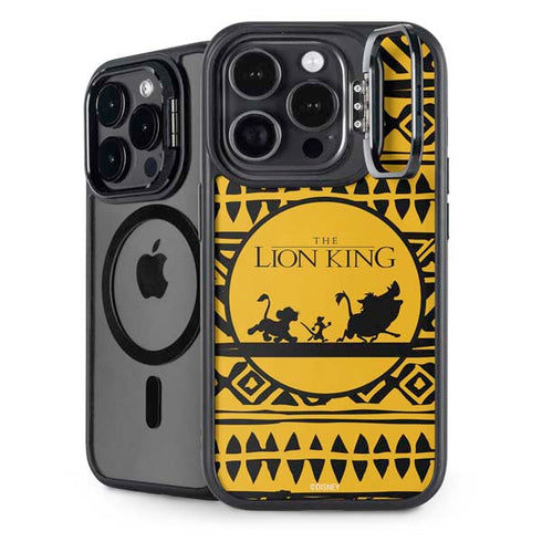 Disney The Lion King Simba Timon and Pumba Tribal Print iPhone 14 Pro Kickstand Case