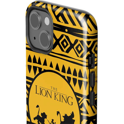 Disney The Lion King Simba Timon and Pumba Tribal Print iPhone 15 Impact Case