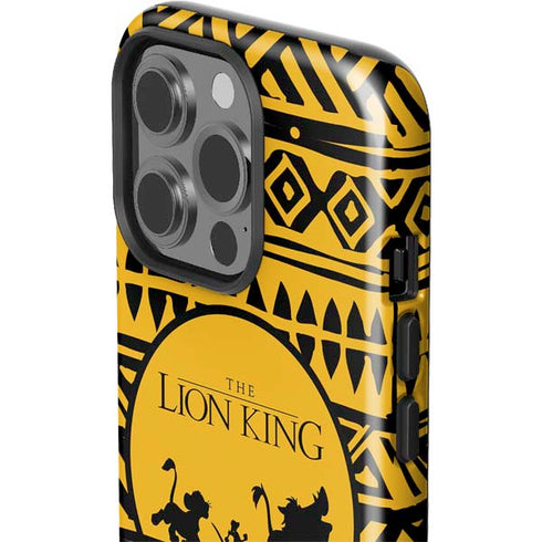 Disney The Lion King Simba Timon and Pumba Tribal Print iPhone 15 Pro Impact Case