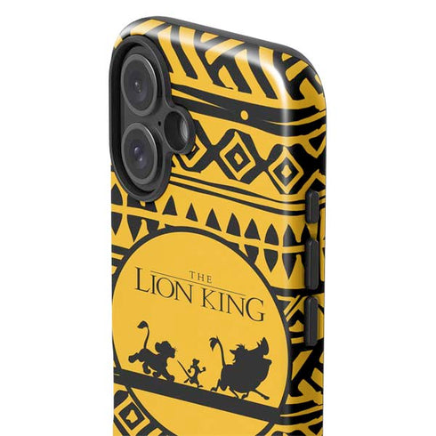 Disney The Lion King Simba Timon and Pumba Tribal Print iPhone 16 Plus Impact Case