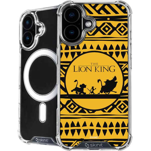 Disney The Lion King Simba Timon and Pumba Tribal Print iPhone 16 Plus MagSafe Case