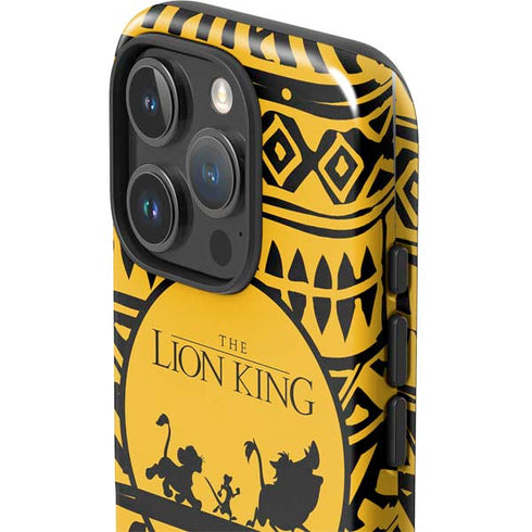 Disney The Lion King Simba Timon and Pumba Tribal Print iPhone 16 Pro Impact Case