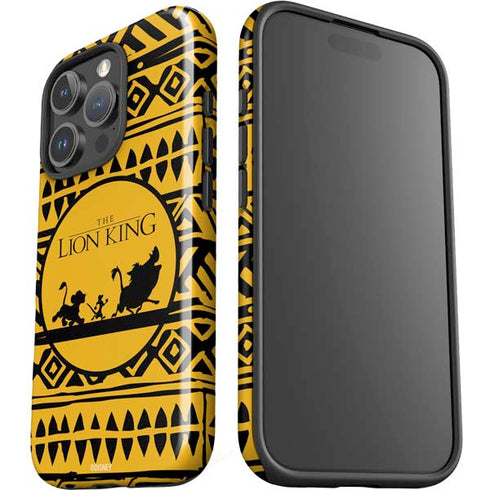 Disney The Lion King Simba Timon and Pumba Tribal Print iPhone 16 Pro Impact Case