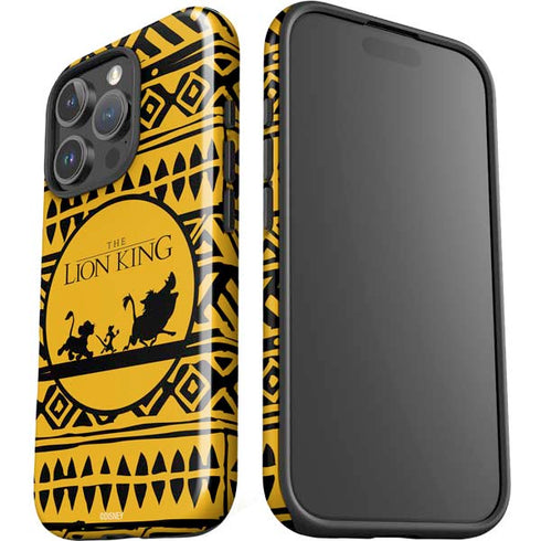 Disney The Lion King Simba Timon and Pumba Tribal Print iPhone 16 Pro Max Impact Case