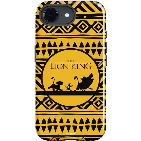 Disney The Lion King Simba Timon and Pumba Tribal Print iPhone 16e Impact Case