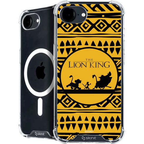 Disney The Lion King Simba Timon and Pumba Tribal Print iPhone 16e MagSafe Case