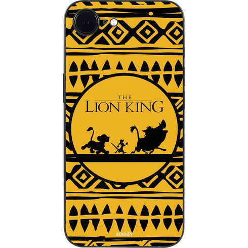 Disney The Lion King Simba Timon and Pumba Tribal Print iPhone 16e Skin