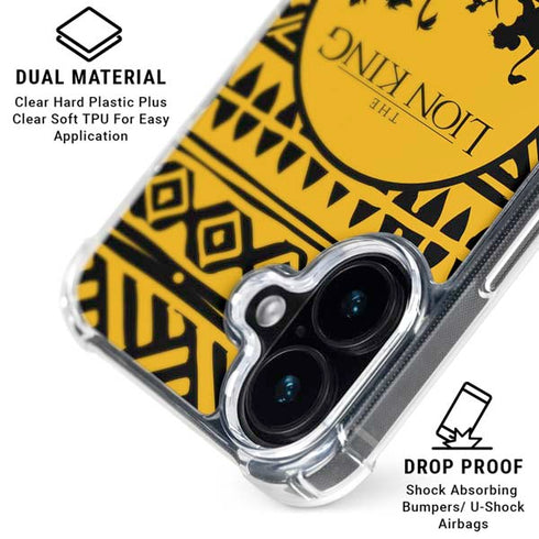 Disney The Lion King Simba Timon and Pumba Tribal Print iPhone 17 Clear Case
