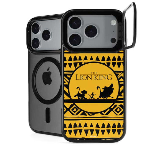 Disney The Lion King Simba Timon and Pumba Tribal Print iPhone 18 Pro Kickstand Case