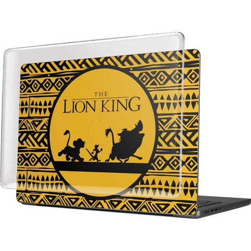 Disney The Lion King Simba Timon and Pumba Tribal Print MacBook Pro 14in (2021-24) Case plus Skin