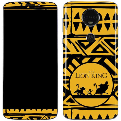 Disney The Lion King Simba Timon and Pumba Tribal Print Moto E5 Plus Skin