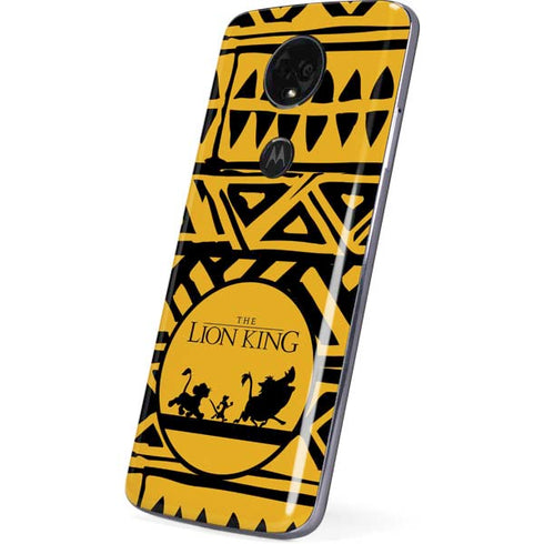 Disney The Lion King Simba Timon and Pumba Tribal Print Moto E5 Plus Skin