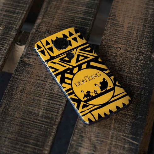 Disney The Lion King Simba Timon and Pumba Tribal Print Moto E5 Plus Skin