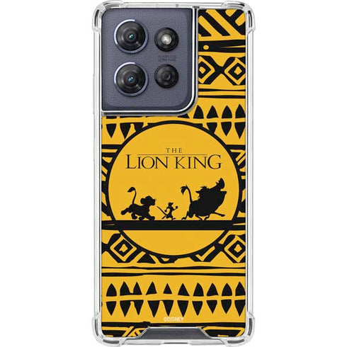 Disney The Lion King Simba Timon and Pumba Tribal Print Moto G 5G (2025) Clear Case
