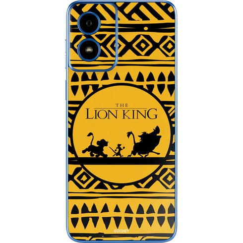 Disney The Lion King Simba Timon and Pumba Tribal Print Moto G Play 4G (2024) Skin