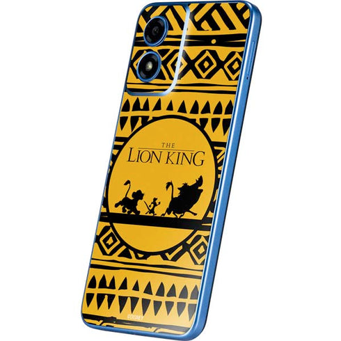Disney The Lion King Simba Timon and Pumba Tribal Print Moto G Play 4G (2024) Skin