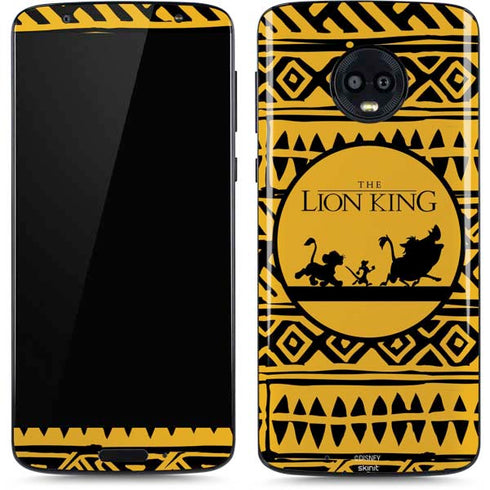 Disney The Lion King Simba Timon and Pumba Tribal Print Moto G6 Skin
