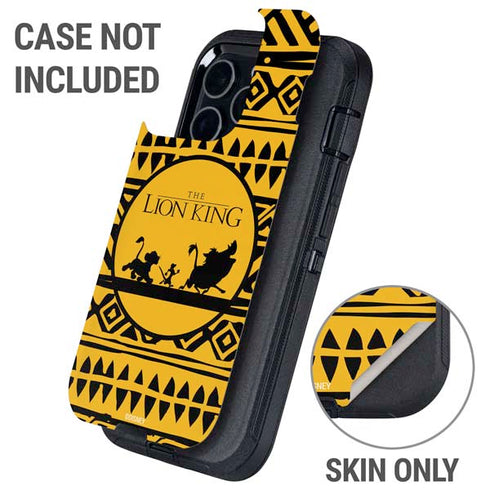 Disney The Lion King Simba Timon and Pumba Tribal Print Otterbox Defender iPhone Skin
