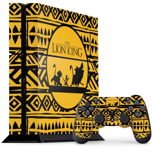 Disney The Lion King Simba Timon and Pumba Tribal Print PlayStation PS4 Skins