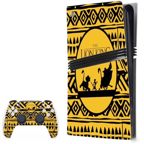 Disney The Lion King Simba Timon and Pumba Tribal Print PlayStation PS5 Skins
