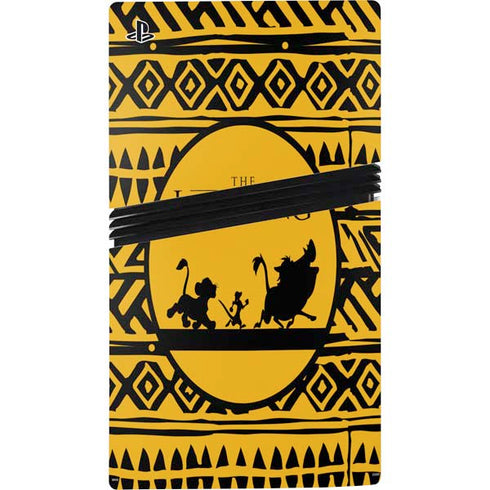 Disney The Lion King Simba Timon and Pumba Tribal Print PS5 Pro Bundle Skin