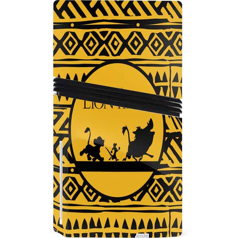 Disney The Lion King Simba Timon and Pumba Tribal Print PS5 Pro Disk Bundle Skin