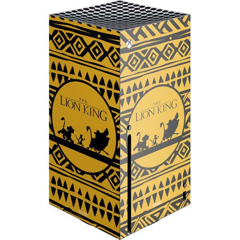 Disney The Lion King Simba Timon and Pumba Tribal Print Xbox Series X Skins