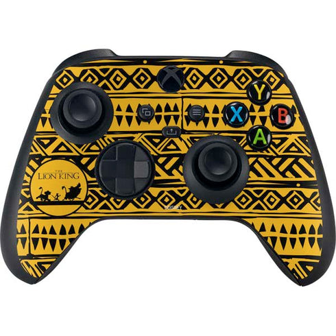 Disney The Lion King Simba Timon and Pumba Tribal Print Xbox Series X Skins