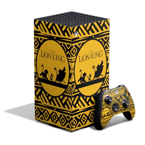 Disney The Lion King Simba Timon and Pumba Tribal Print XBox Series X Digital Edition Bundle Skin