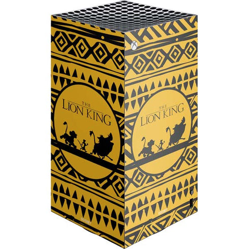 Disney The Lion King Simba Timon and Pumba Tribal Print Xbox Series X Skins