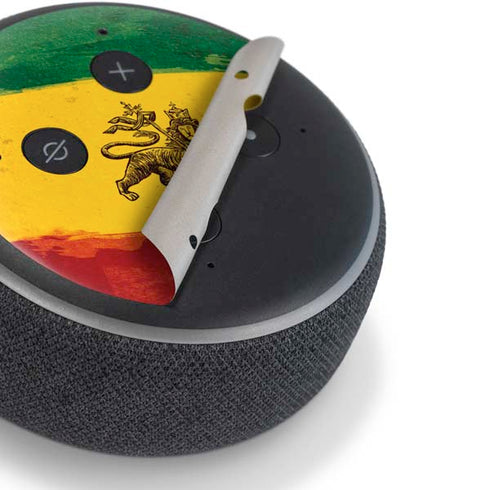The Lion of Judah Rasta Flag Amazon Echo Dot Skin