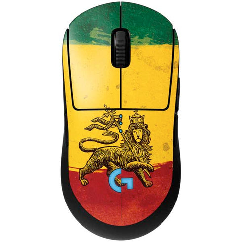 The Lion of Judah Rasta Flag G Pro Wireless Gaming Mouse Skin