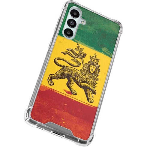 The Lion of Judah Rasta Flag Galaxy A16 5G Clear Case