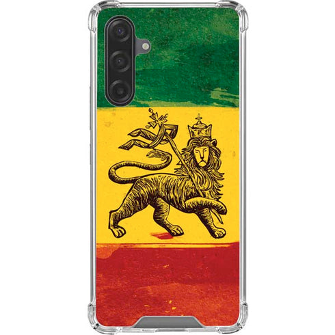The Lion of Judah Rasta Flag Galaxy A17 Clear Case