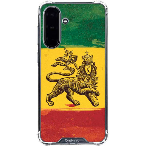 The Lion of Judah Rasta Flag Galaxy A36 5G Clear Case
