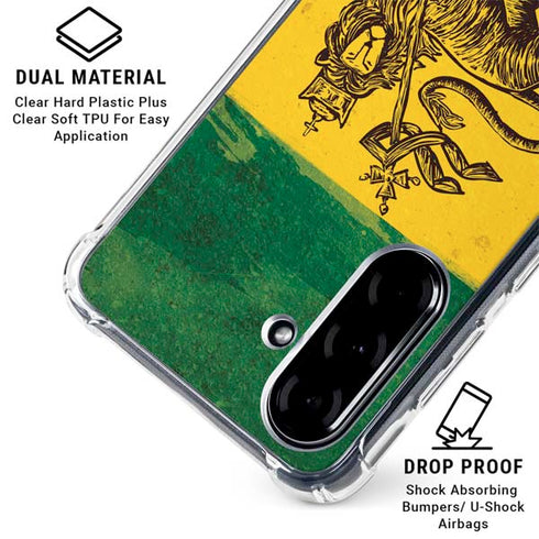 The Lion of Judah Rasta Flag Galaxy A36 5G Clear Case